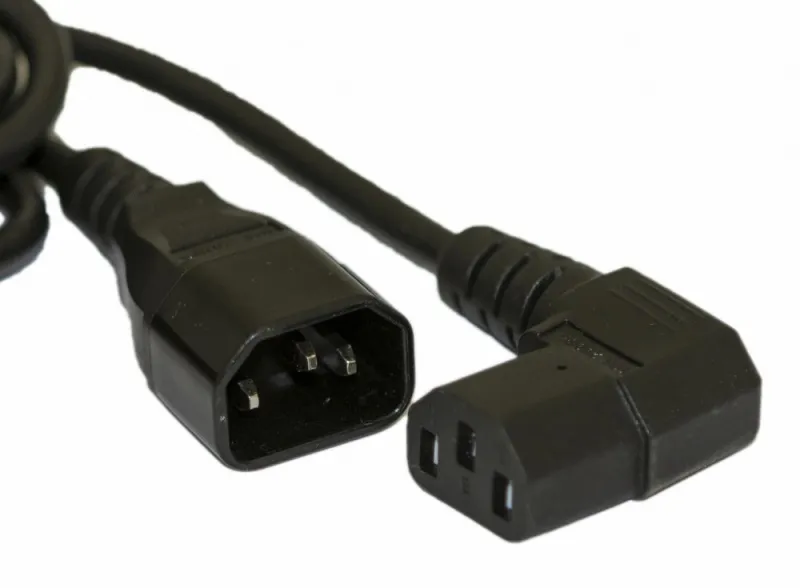 Hyperline PWC-IEC13A-IEC14-1.8-BK Кабель питания IEC 320 C13 - IEC320 C14 (3x0.75), 10A, прямая вилка, 1.8м, цвет черный