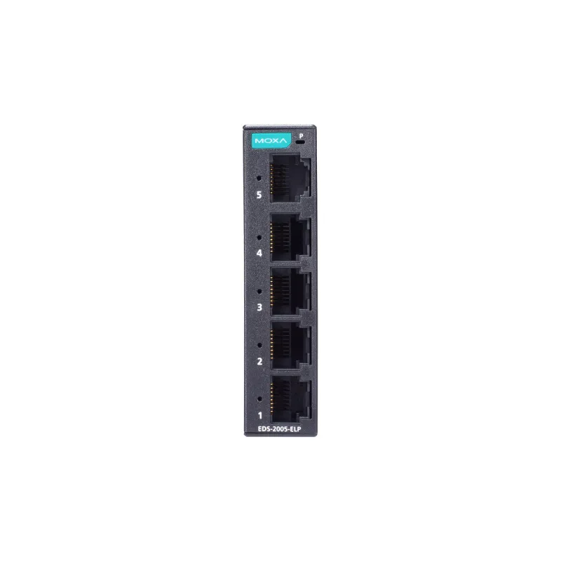 MOXA EDS-2005-ELP Компактный 5-портовый неуправляемый коммутатор 10/100 BaseT(X) Ethernet, QoS, в пластиковом корпусе, -10...+60C