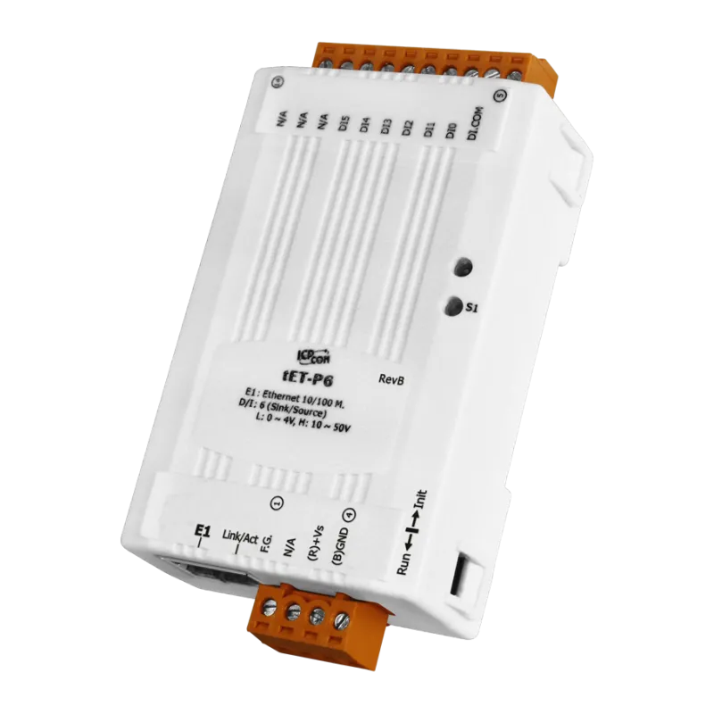 ICP-CON tET-P6 Mодуль дискретного ввода 6DI, Ethernet 10/100