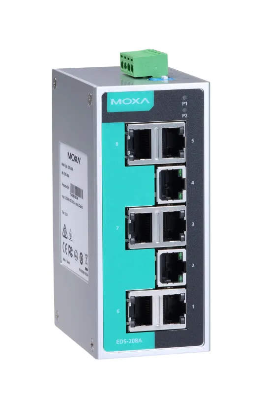 MOXA EDS-208A Компактный коммутатор 8 x 10/100BaseTX в металлическом корпусе